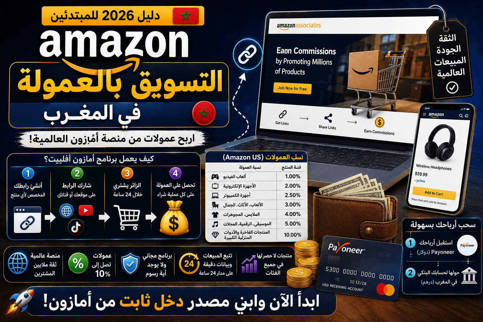 دليل برنامج التسويق بالعمولة لأمازون (Amazon Affiliate) في المغرب 2026