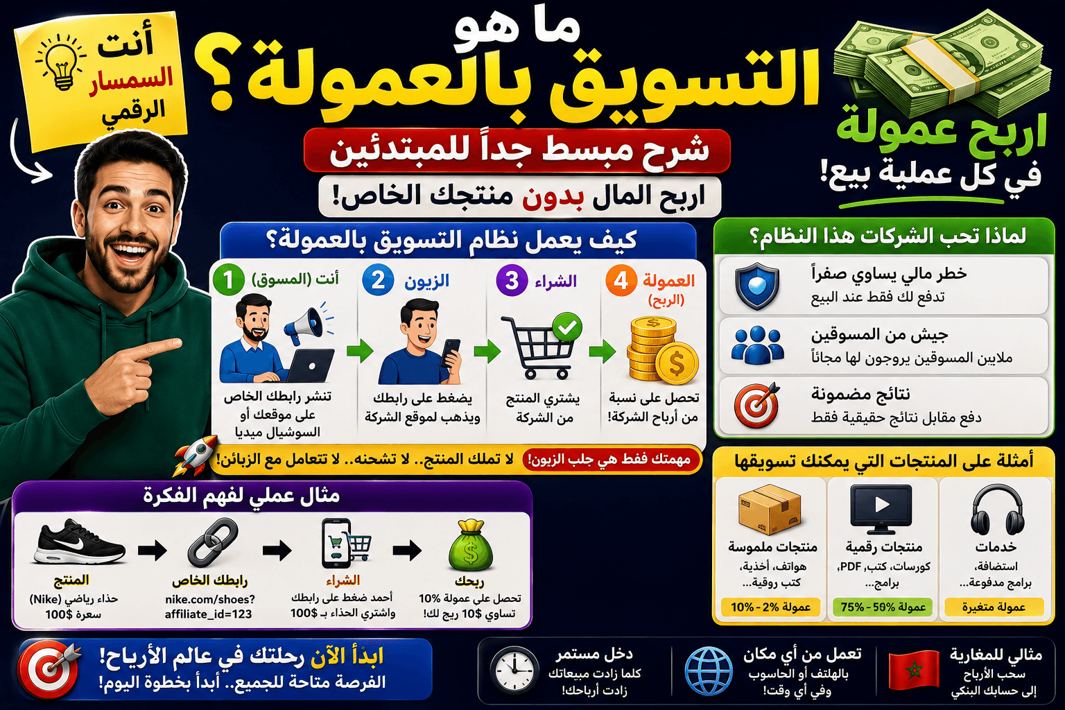 ما هو التسويق بالعمولة (Affiliate Marketing)؟ شرح مبسط مع أمثلة