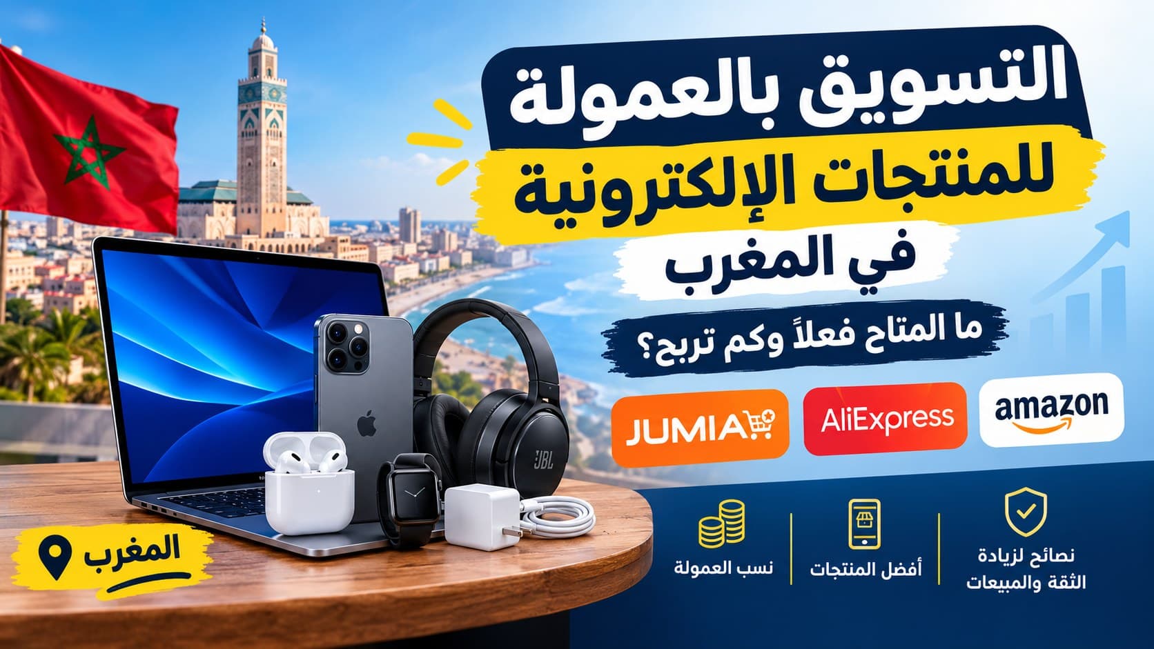 التسويق بالعمولة للمنتجات الإلكترونية في المغرب: ما المتاح فعلاً وكم تربح؟