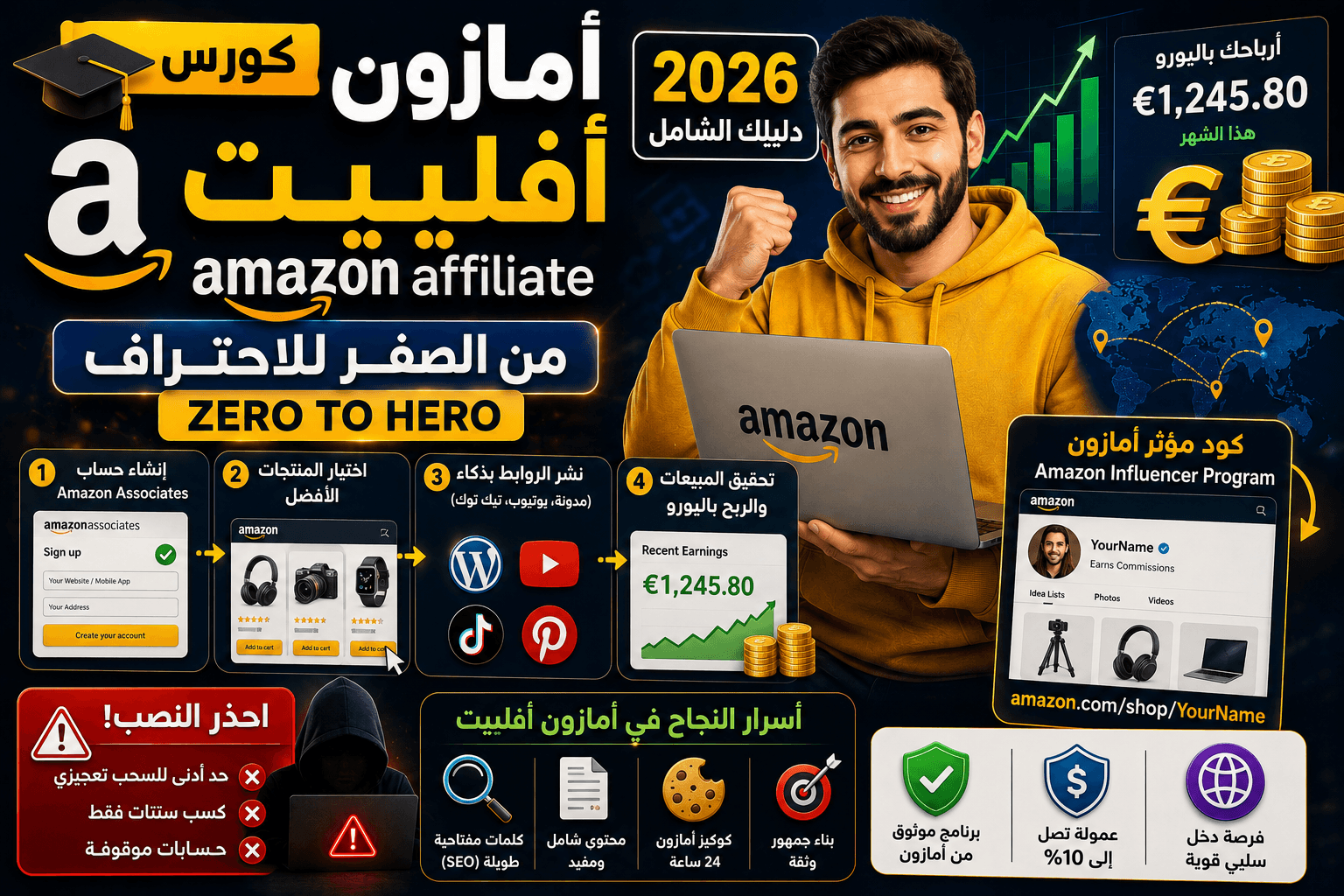 كورس أمازون أفلييت 2026: دليلك الشامل من الصفر للاحتراف (Zero to Hero)