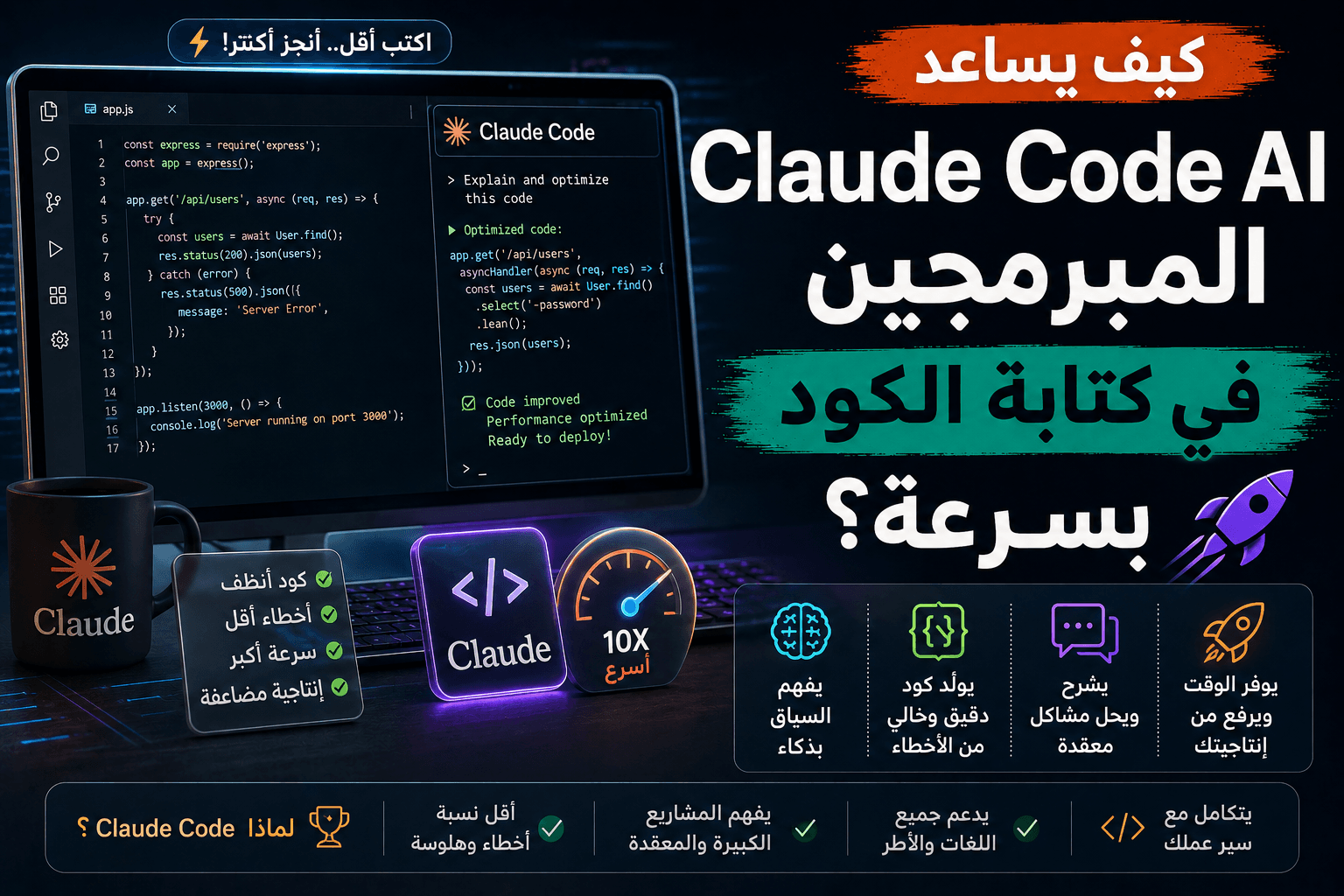Claude Code AI: كيف يساعد المبرمجين في كتابة الكود بسرعة؟
