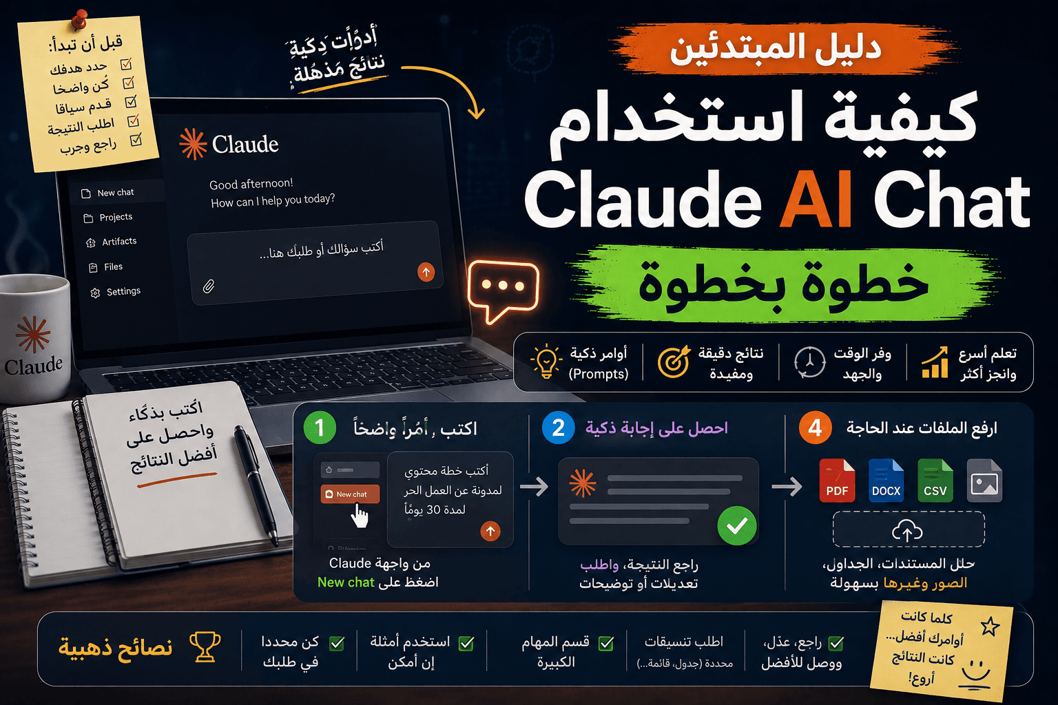 كيفية استخدام Claude AI Chat خطوة بخطوة للمبتدئين